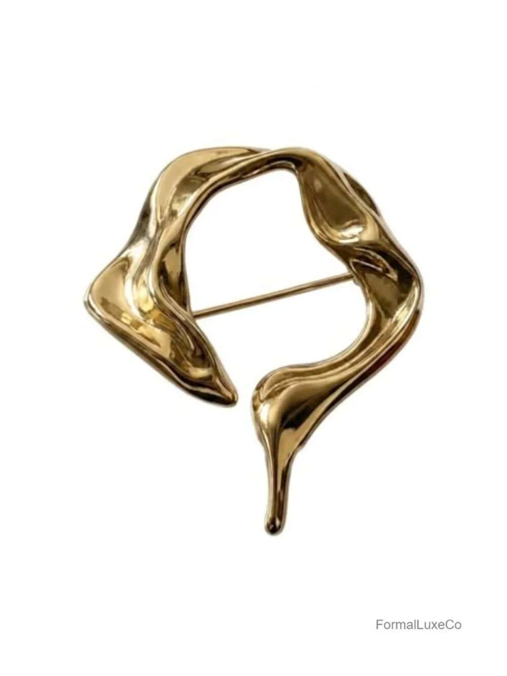 Gold Tone Geometric Brooch Pin Set for Women Vintage Art Deco Lapel Pin